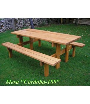 VENTA BANCO PICNIC DE MADERA "MESA Y BANCOS CORDOBA 180". VGCORDOBA180